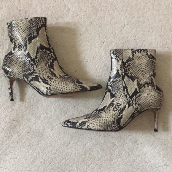 SCHUTZ Shoes - Schutz | Bette Snakeprint Embossed Ankle Bootie Size 7.5
